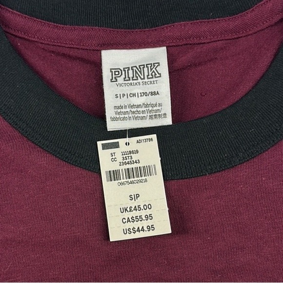 VS PINK Long Sleeve Campus Crew - Gold Sequins - Picture 4 of 6